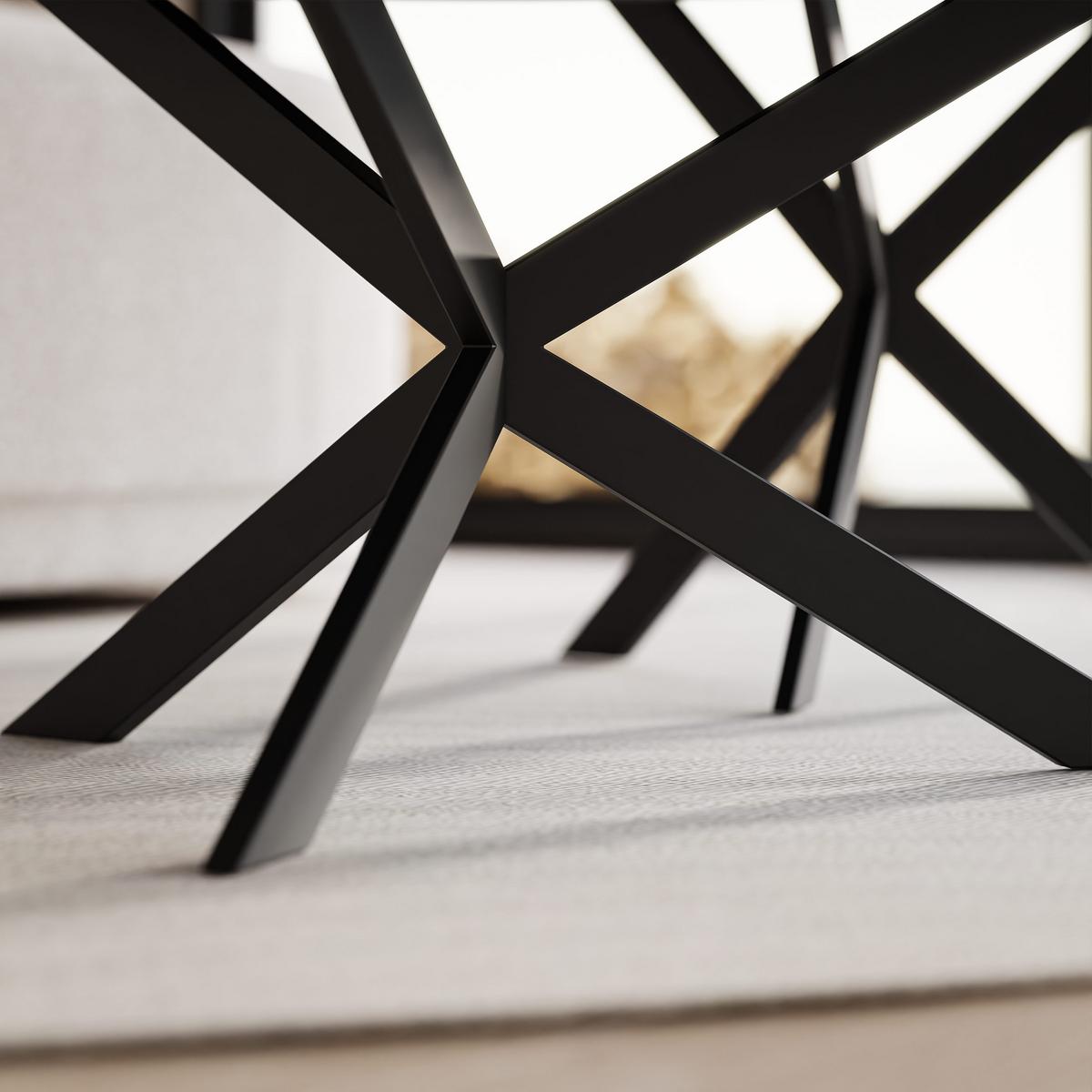 COUCHTISCH rund auf MDF, Artisan Eiche - Schwarz/Braun, Holzwerkstoff (75/75/36cm) - Idohome