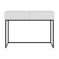 SCHMINKTISCH Veldio Weiß mit schwarzen Beinen 110 cm - Schwarz/Weiß, Holzwerkstoff/Metall (110/79/40cm) - Selsey