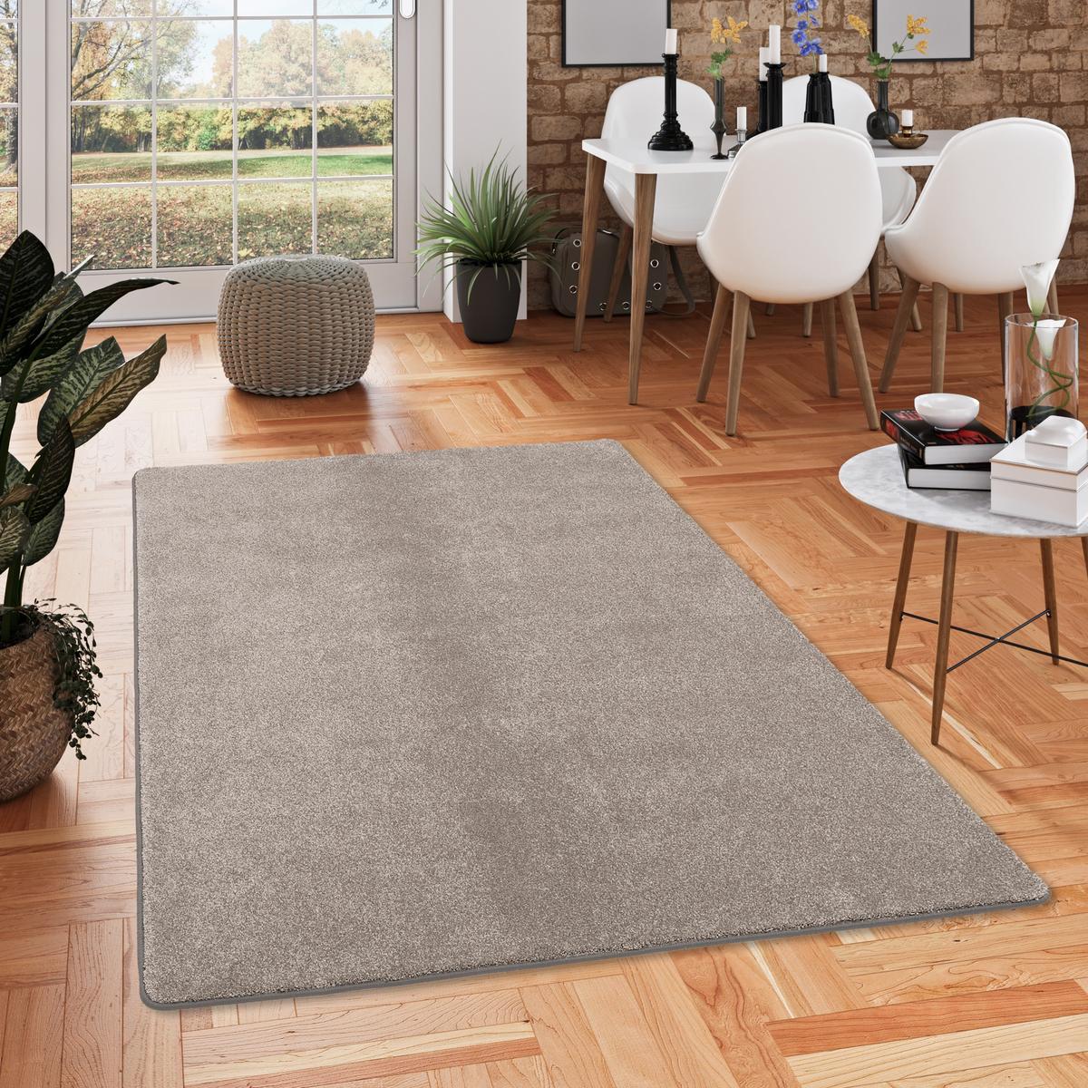 HOCHFLOR LUXUS VELOURS TEPPICH TOUCH - Taupe, Textil (100/300cm) - Snapstyle