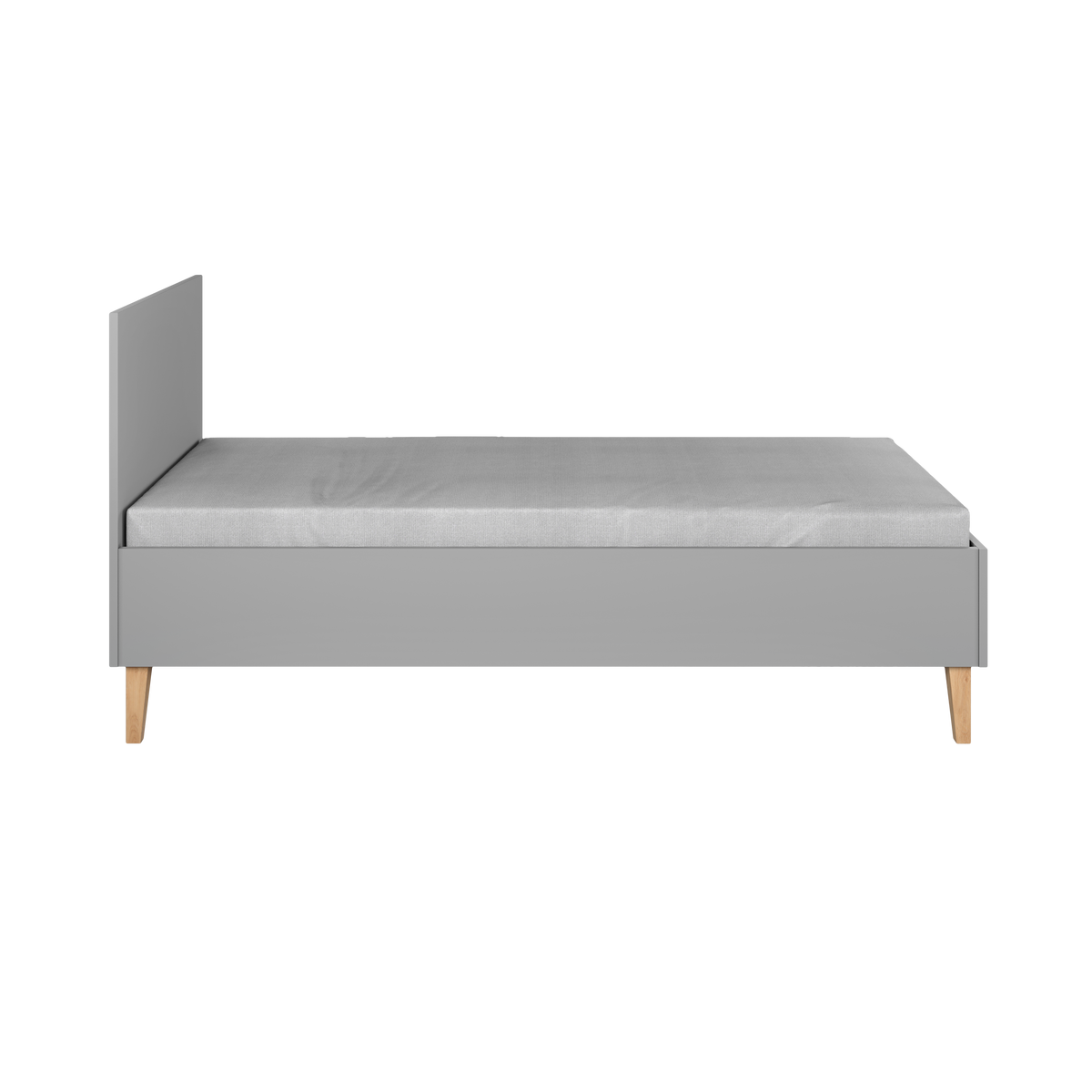 KINDERBETT Kubi ohne Schublade ohne Matratze Grau 180/80 - Grau, Holzwerkstoff (80/180cm) - RAUMHIRSCH FURNITURE