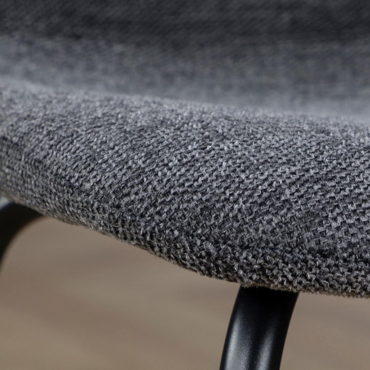 ESSZIMMERSTÜHLE AUDREY 4er-Set schwarz - Schwarz, Textil (43/80/50cm) - IDIMEX