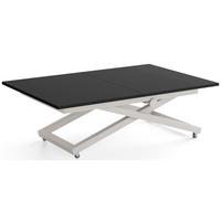 COUCHTISCH Axen höhenverstellbar ausziehbar, Schwarz 120-160/80/38-75 cm - Kaschmir/Schwarz, Holzwerkstoff/Metall (80/160/75cm) - WFL GROUP