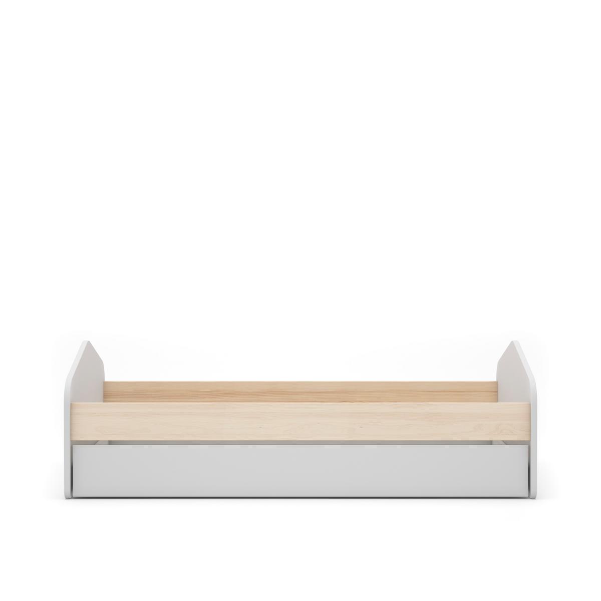 BETT Estefania Weiß 205.4/100/65 cm - Weiß, Holz (190/90cm) - Calicosy