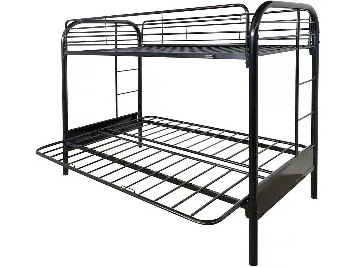 ETAGENBETT polo Schwarz - Schwarz, Metall (190/90cm) - Habitat Garten