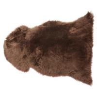 SCHAFFELL Uluru 100/110/65 cm - Dunkelbraun, Fell (65/100cm) - Beliani