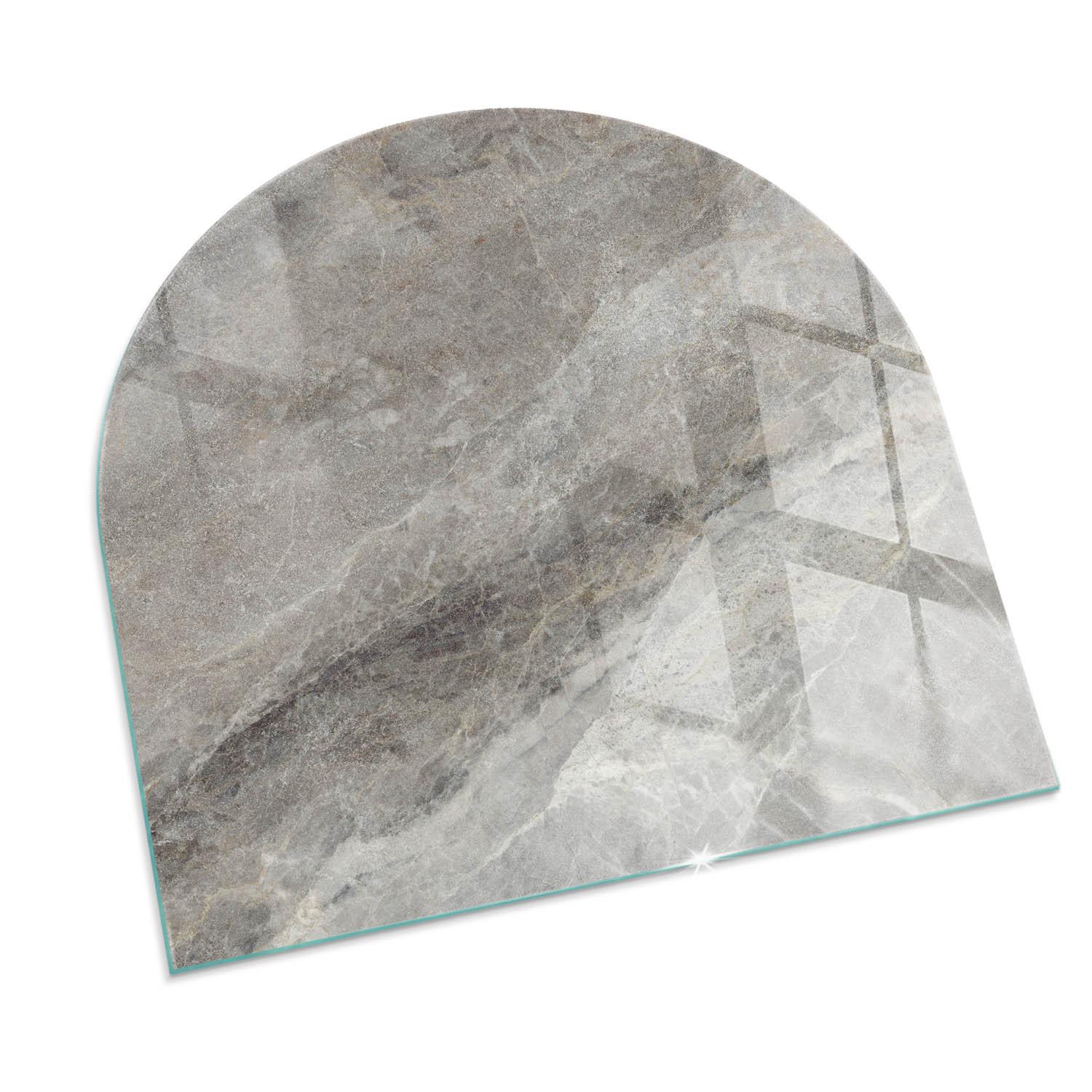 GLASPLATTE für Kamin 100x100 cm - Grau, Glas (100/100/0.4cm) - TULUP