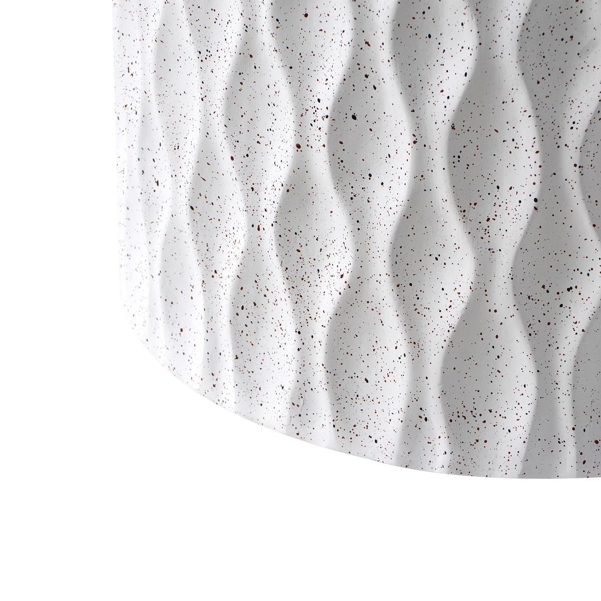 BEISTELLTISCH 37/37 cm Terrazzo Optik Terrazzo Weiß Antelao - Weiß, Naturmaterialien (37/37/43cm) - Beliani