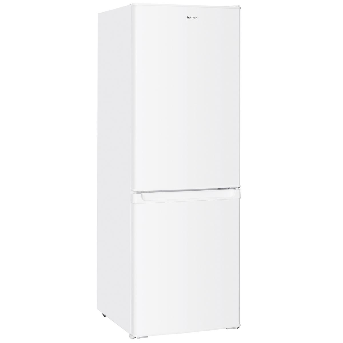 KÜHL-GEFRIER-KOMBINATION, freistehend, 173 Liter Nutzinhalt, 4-Sterne Gefrieren, Höhe 142,5 cm, 40 dB, Kühlschrank mit Gefrierfach groß, CFS1110-W - Weiß, Glas/Kunststoff (49.5/142.5/56cm) - homeX
