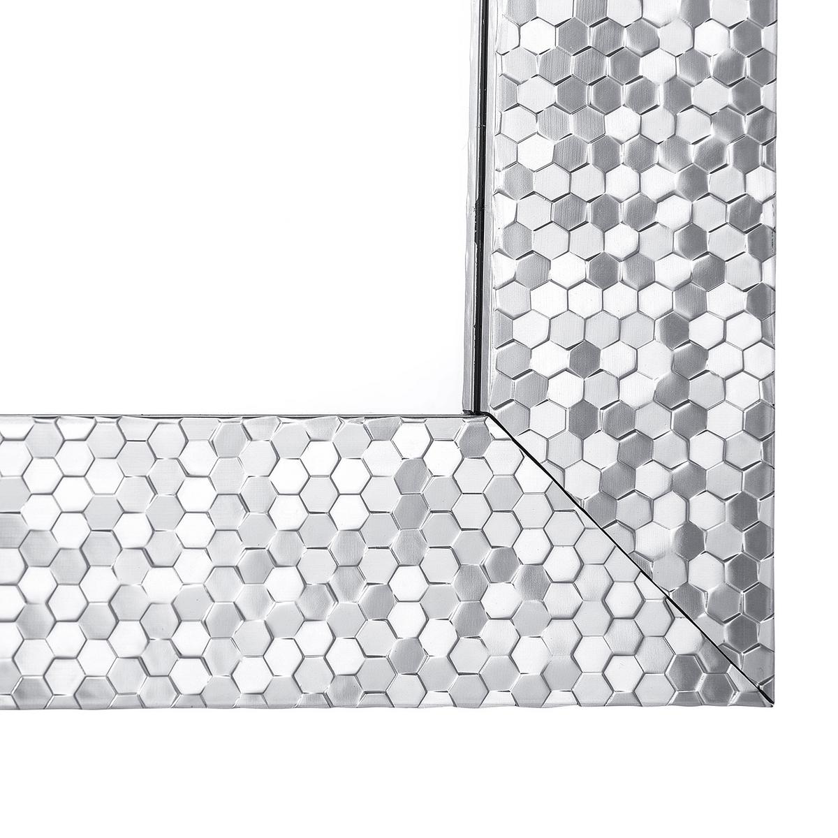 WANDSPIEGEL silber rechteckig 50 /130 cm Marans - Silberfarben, Kunststoff (50/130/2cm) - Beliani