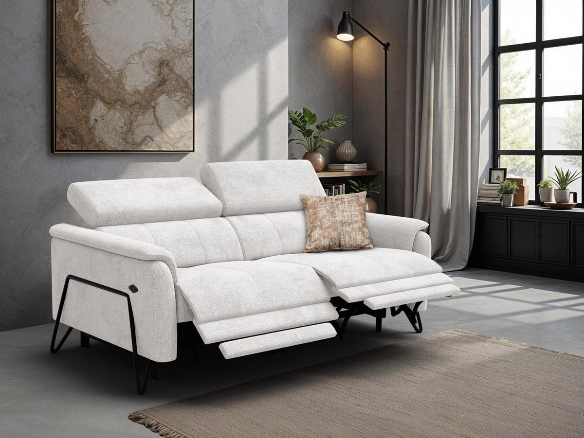 RELAXSOFA RODEN 3-Sitzer, creme - Creme, Holz/Textil (194/82/103cm) - Wozimo