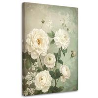 LEINWANDBILD Blumen 40x60cm - Beige, Textil (40/60cm) - Feeby