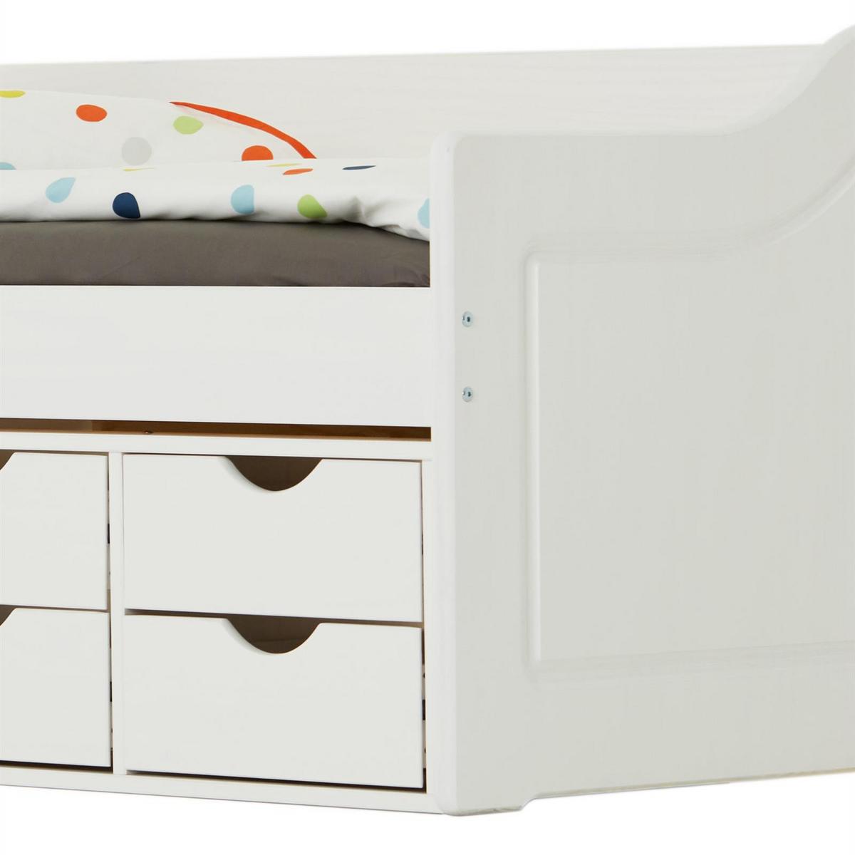 SOFABETT SENTA 90x200 cm weiß - Weiß, Holz (98/63/205cm) - IDIMEX