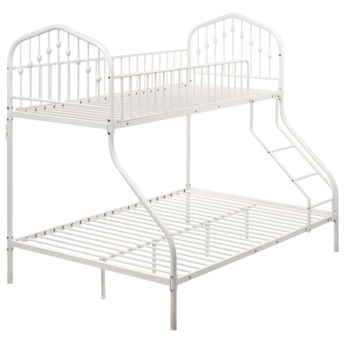HOCHBETT Metall 90/140/200 cm Weiß Chamonix - Weiß, Metall (90/200cm) - Beliani