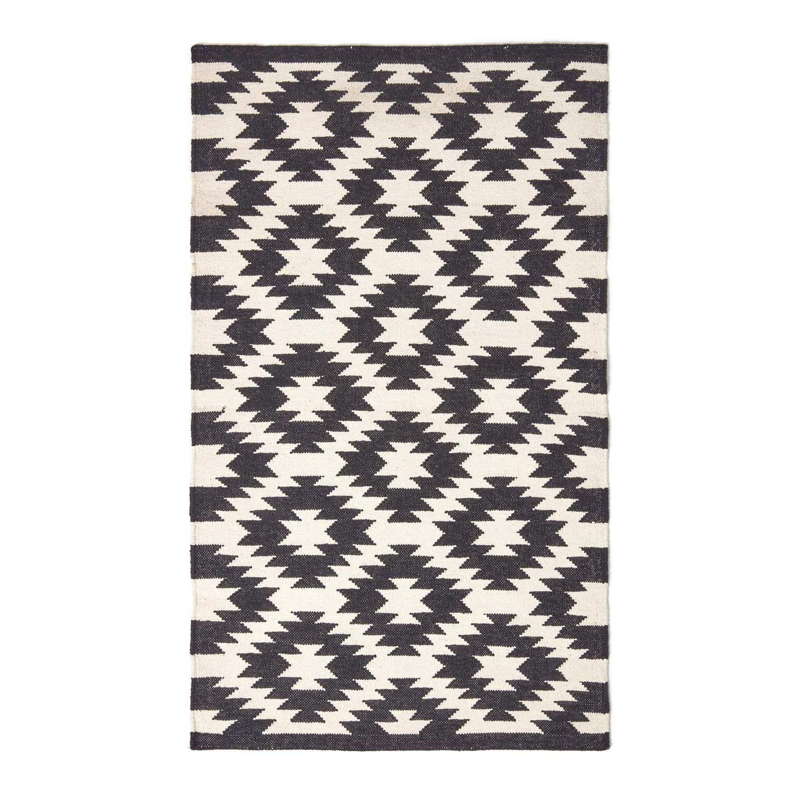 KELIM-TEPPICH Zürich handgewebt 160/230 cm - Schwarz, Textil (160/230cm) - Homescapes