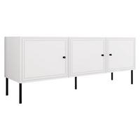 TV-LOWBOARD Palazzo Bis 150 3D - Schwarz/Weiß, Holzwerkstoff/Kunststoff (151/40/60cm) - MIRJAN24