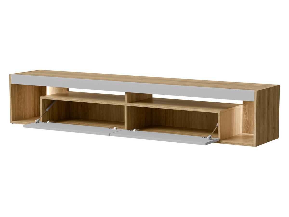 TV-LOWBOARD Fiore 200 2D - Eichefarben/Schwarz, Holzwerkstoff/Kunststoff (200/38/39cm) - MIRJAN24