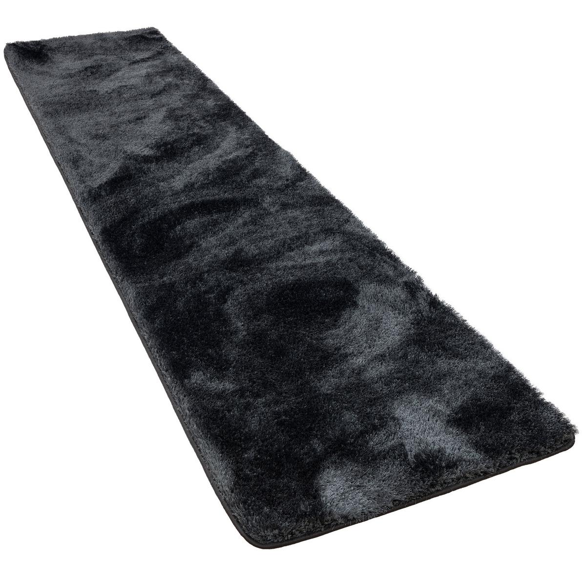 HOCHFLOR SHAGGY TEPPICH FEELING MIX LÄUFER - Anthrazit, Textil (100/400cm) - Snapstyle