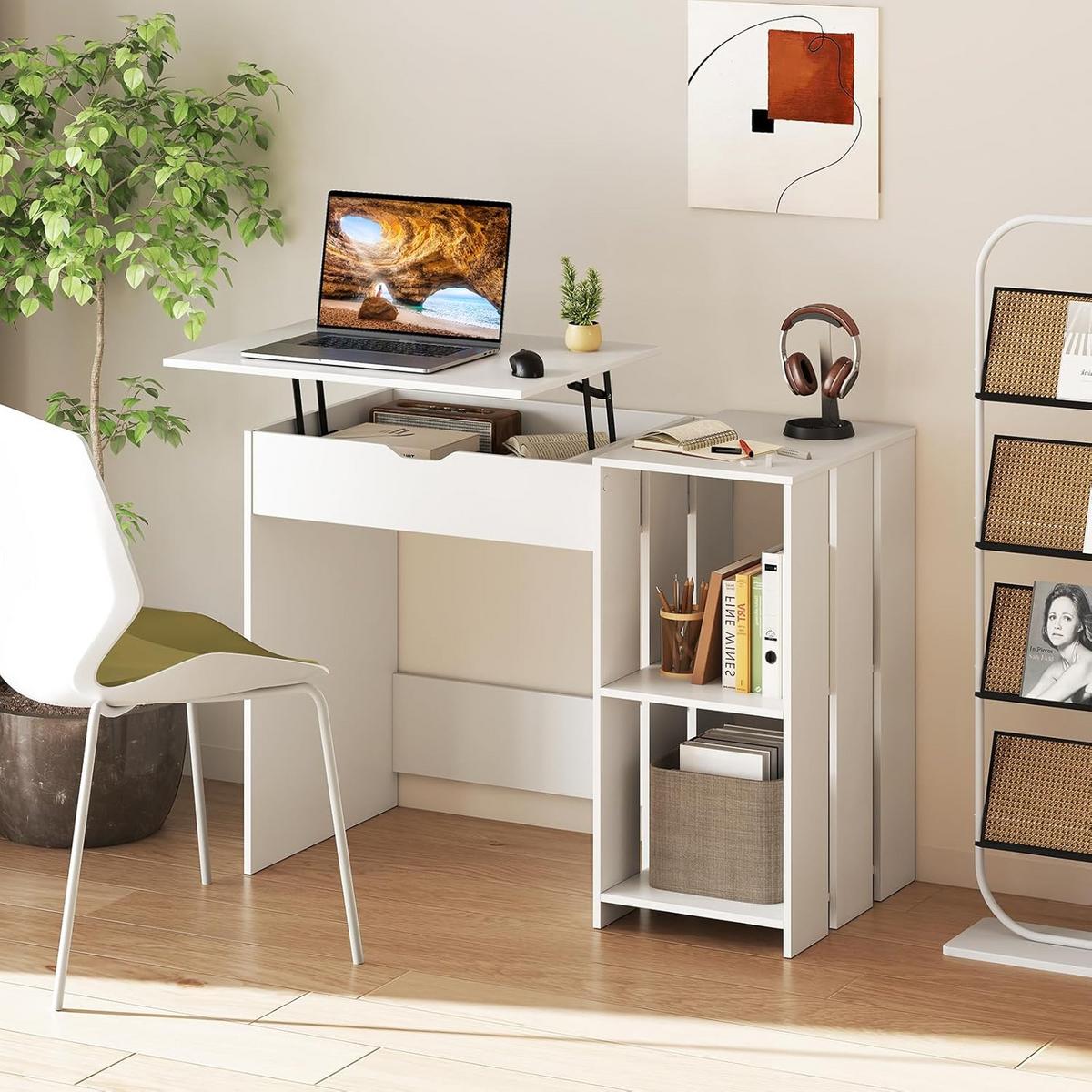 COMPUTERTISCH weiß - Weiß, Holzwerkstoff (49/100/75cm) - COSTWAY
