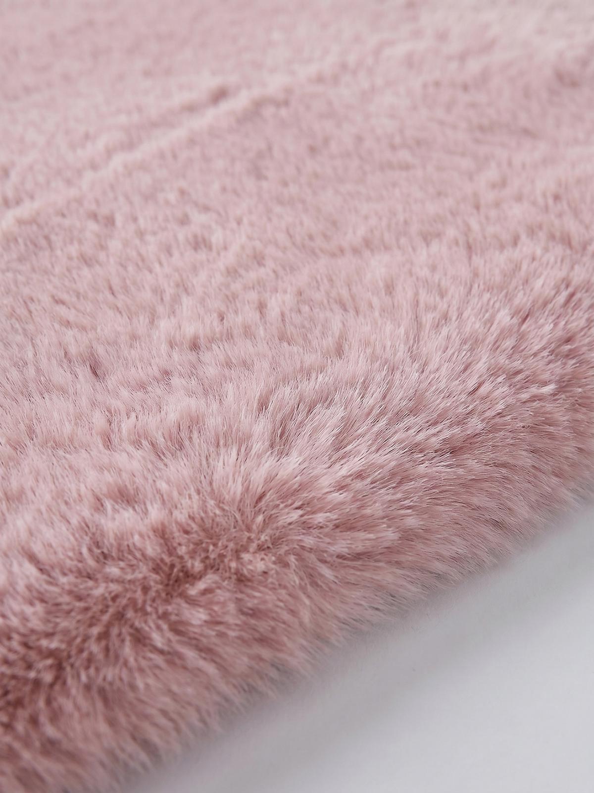 KURZFLORTEPPICH Waschbar NECKAR, einfarbig, aus Polyester, Rosa, Ø 120 cm - Rosa, Textil (120/120cm) - KADIMA DESIGN