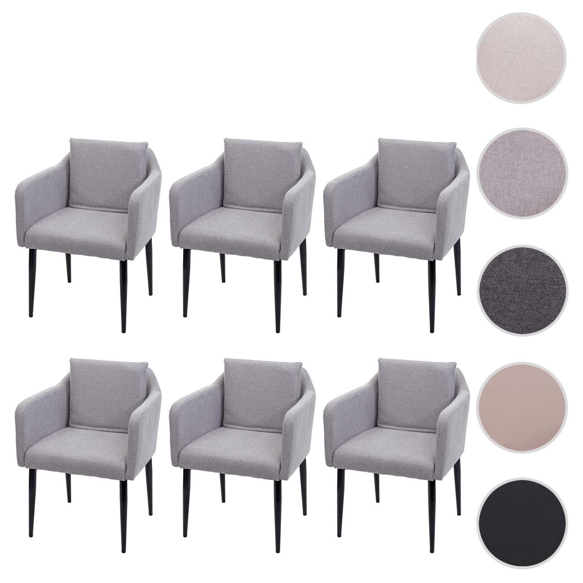 ESSZIMMERSTUHL Hellgrau 6er-Set - Hellgrau, Textil (60/86/65cm) - MCW