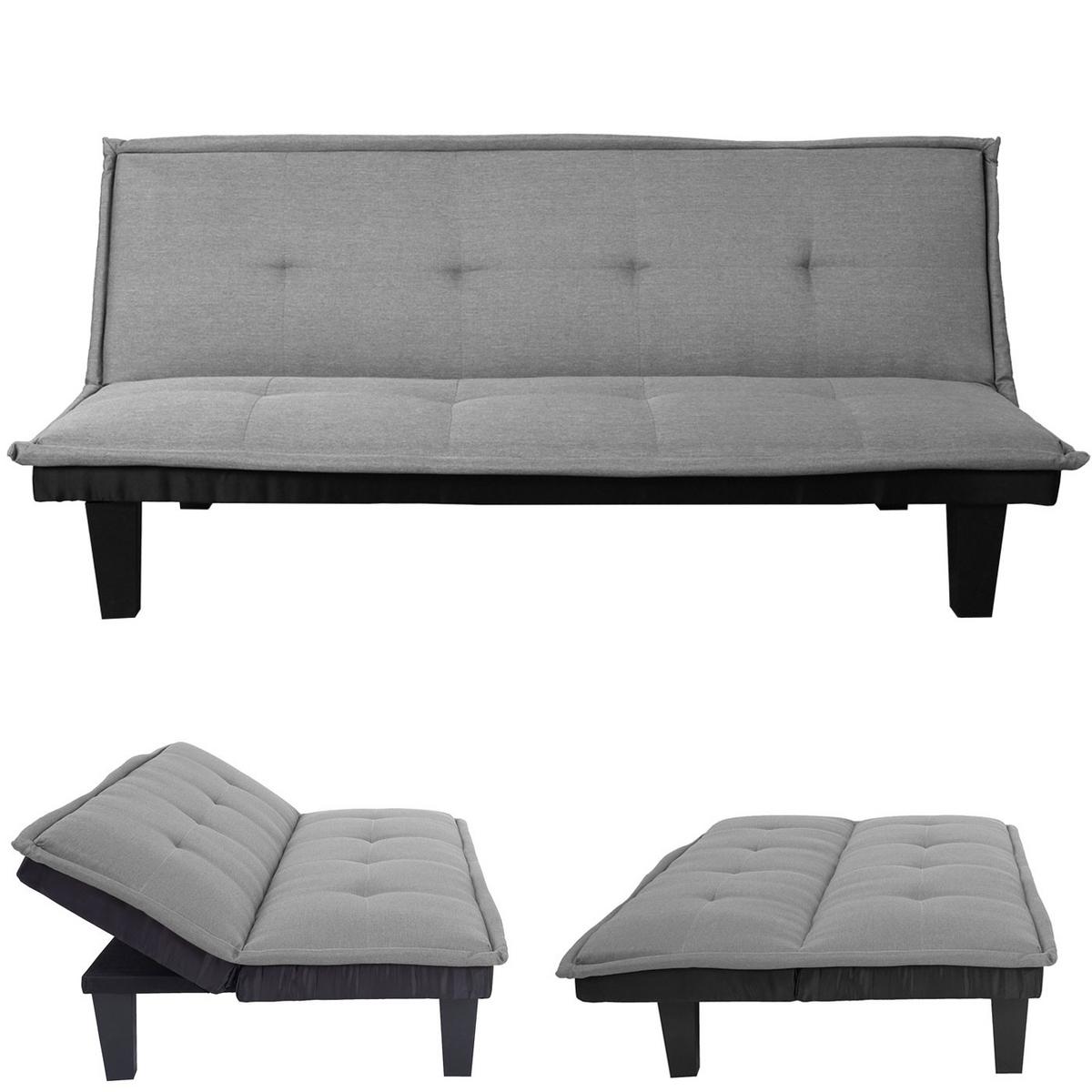 3ER-SOFA Hellgrau - Hellgrau, Textil (170/75/85cm) - MCW