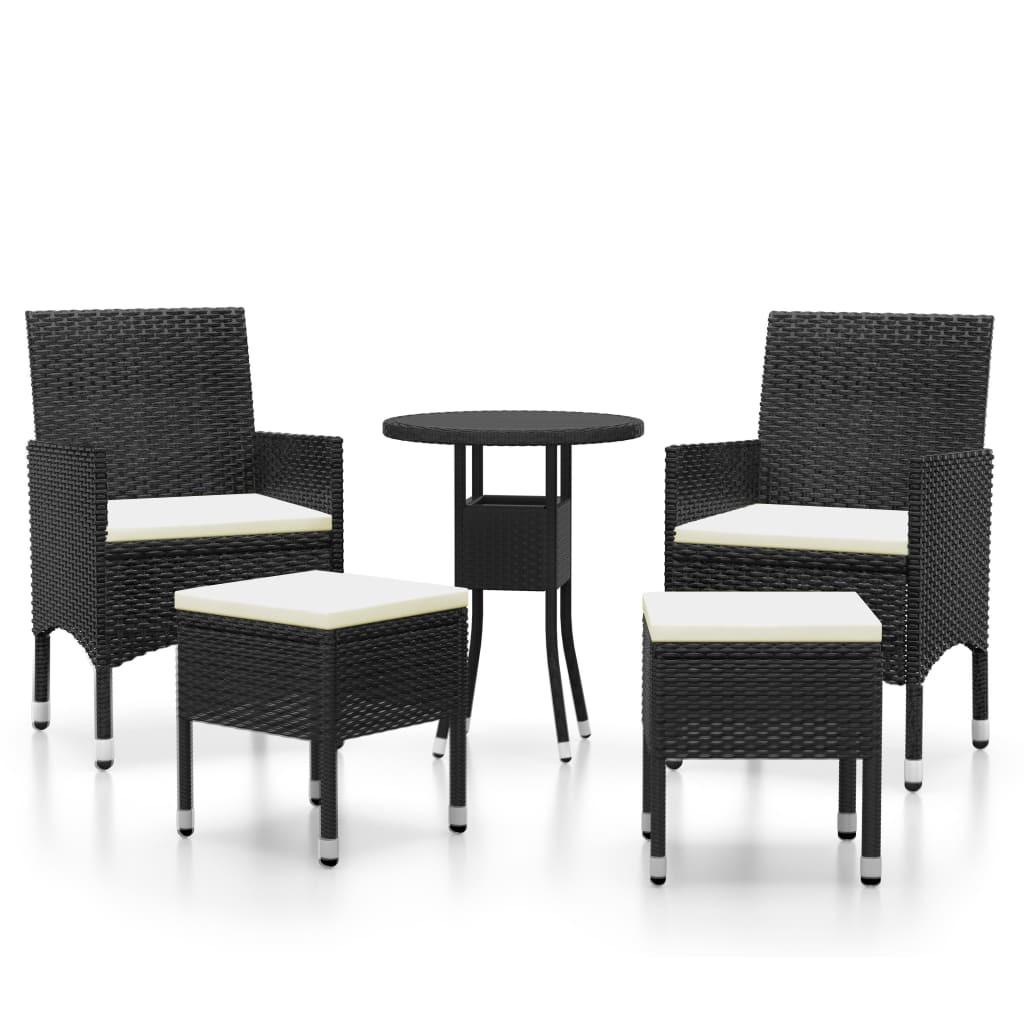 GARTENSET Yancey 5-teilig - Schwarz, Metall - Nettlife