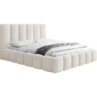 POLSTERBETT Serenity mit Bettkasten & Lattenrost in Creme Chenille 120 x 200 cm - Birkefarben/Creme, Holzwerkstoff/Kunststoff (120/200cm) - WFL GROUP