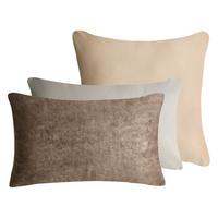 DEKOKISSEN 3er-Set Bunt 45/45 cm Vatica - Multicolor, Textil (45/45cm) - Beliani