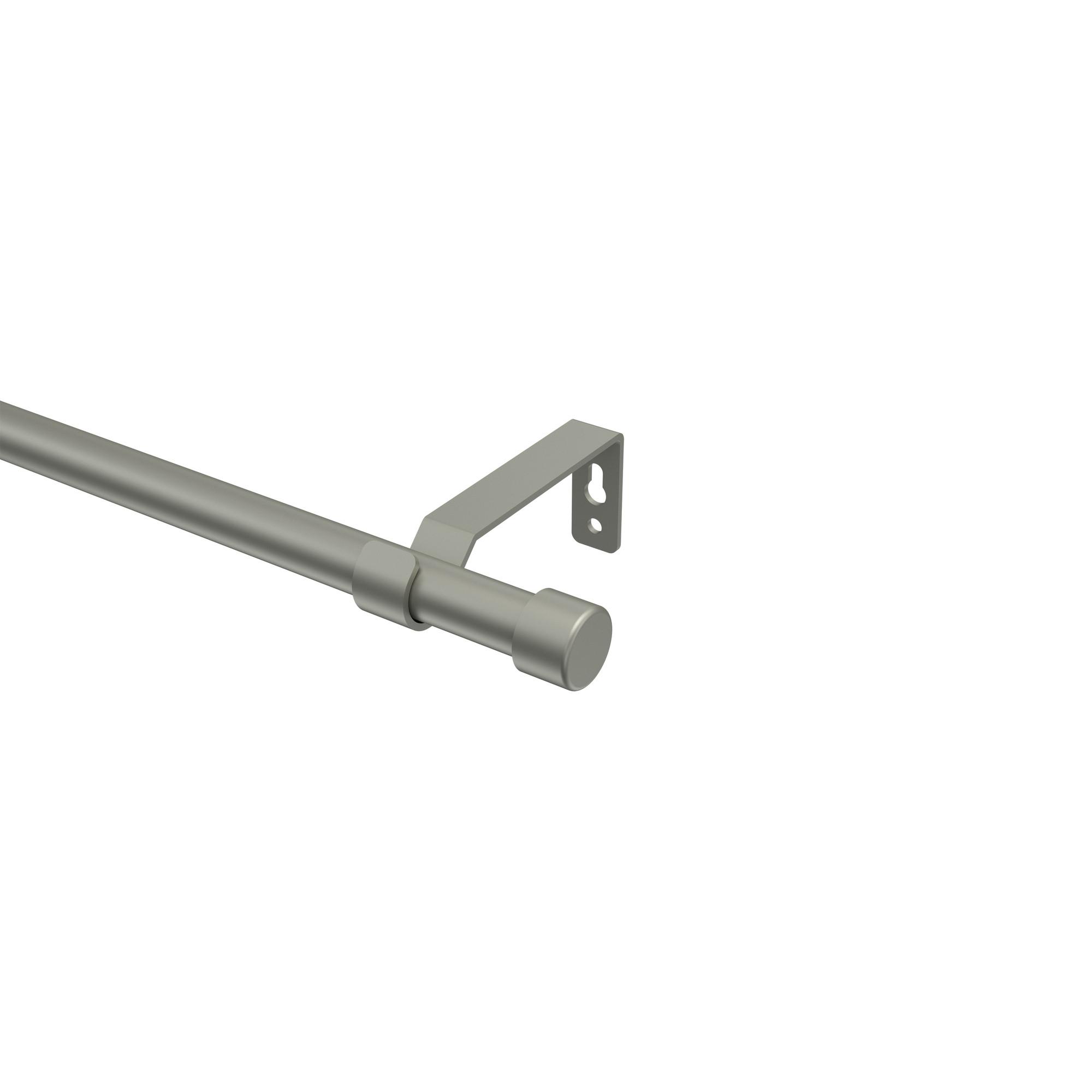 GARDINENSTANGE Olymp Lucan 400 cm (geteilt in 2 x 200 cm), 1-läufig (ohne Ringe), 16 mm Ø Chrom matt - Chromfarben/Nickelfarben, Metall (400cm) - INTERDECO