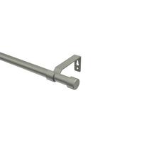 GARDINENSTANGE Olymp Lucan 100 cm, 1-läufig (ohne Ringe), 16 mm Ø Chrom matt - Chromfarben/Nickelfarben, Metall (100cm) - INTERDECO