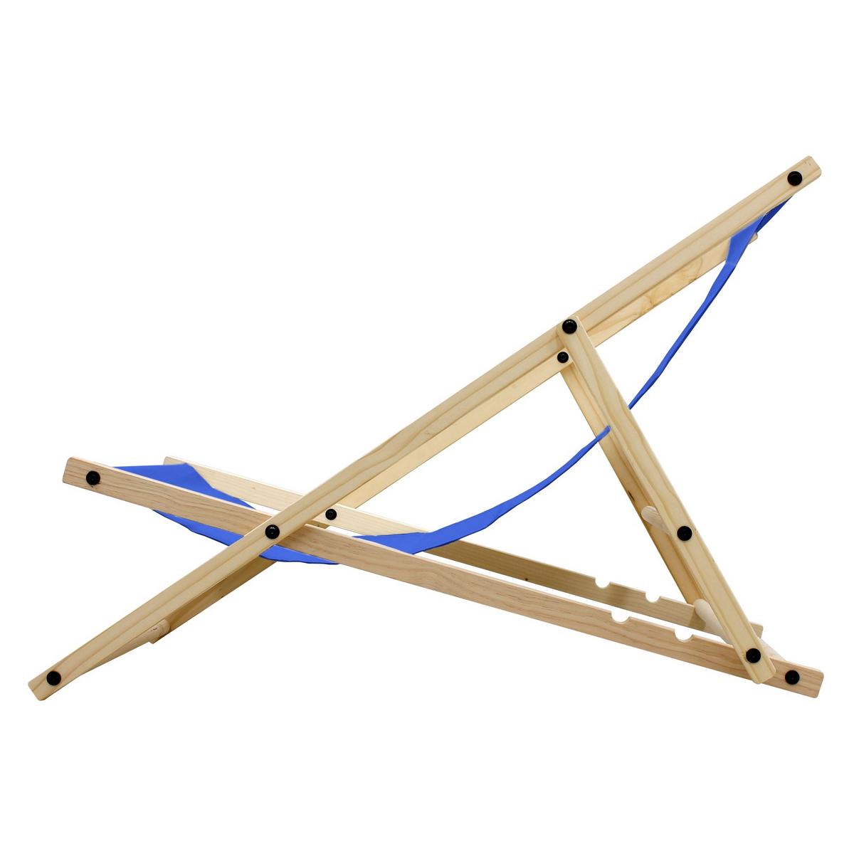 LIEGESTUHL samt Dunkelblau - Blau, Holz (57.5/83/100cm) - ECD-Germany