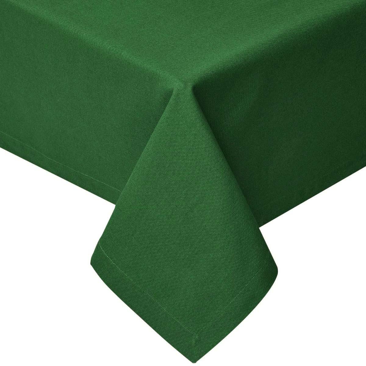 TISCHDECKE dunkelgrün 137/228 cm, 100% Baumwolle - Dunkelgrün, Textil (137/228cm) - Homescapes