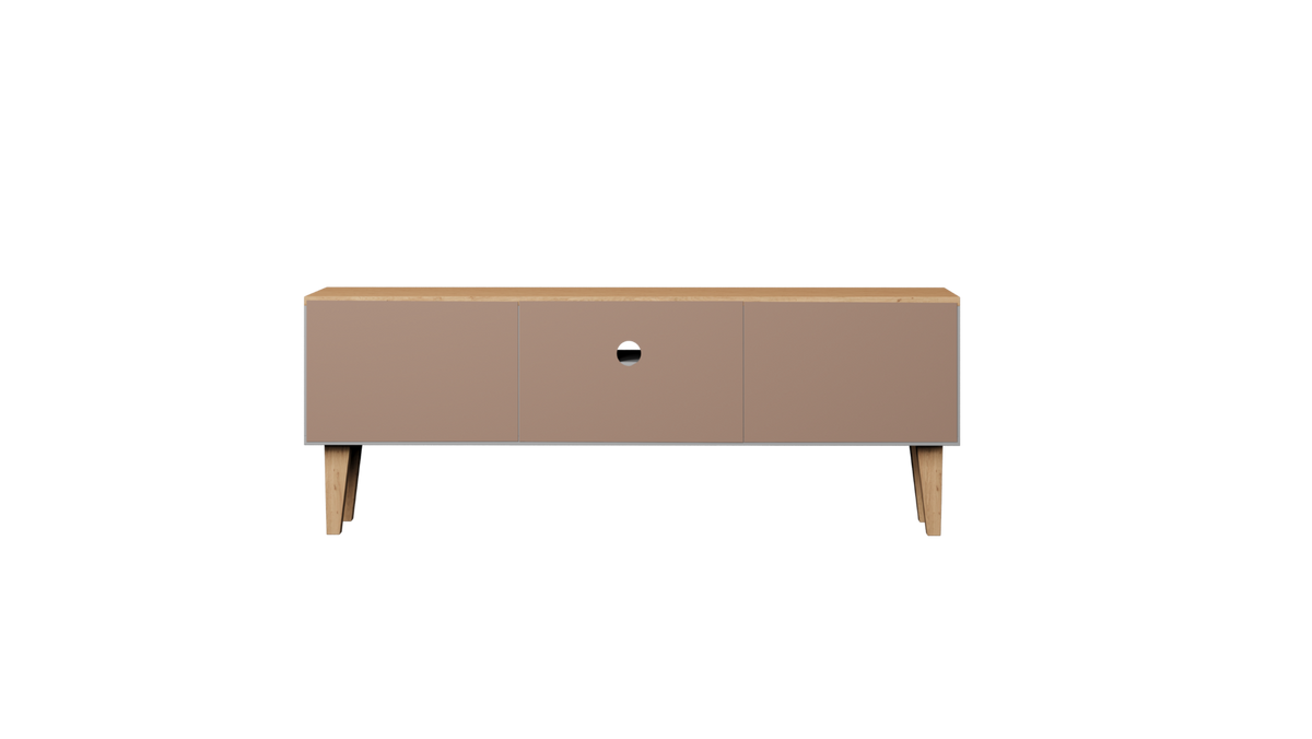 LOWBOARD Denver Grau 120/47,2/35 cm - Grau, Holzwerkstoff (120/47/35cm) - RAUMHIRSCH FURNITURE