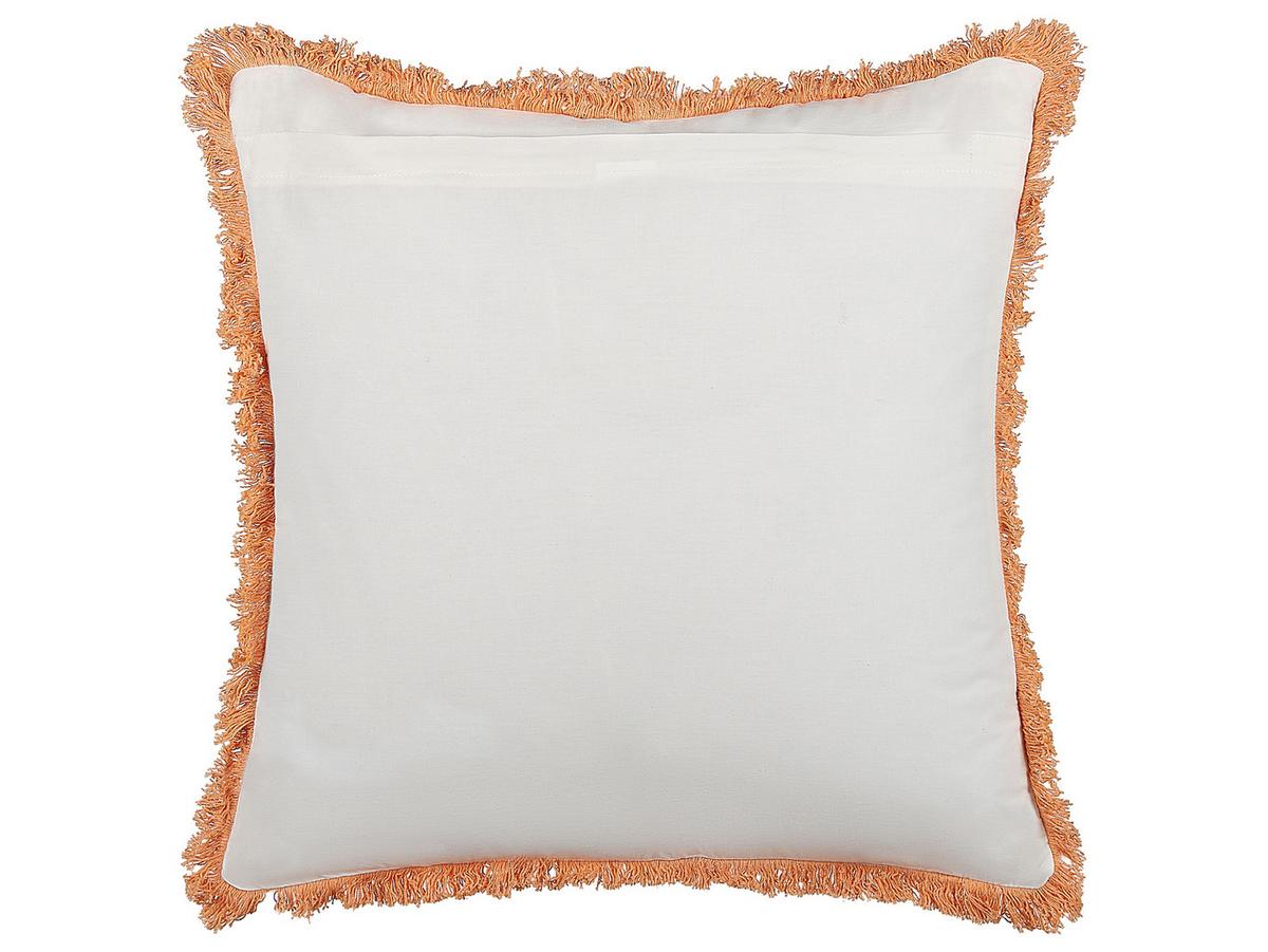 DEKOKISSEN 2er-Set Weiß 45/45 cm Sativus - Weiß, Naturmaterialien/Textil (45/45cm) - Beliani
