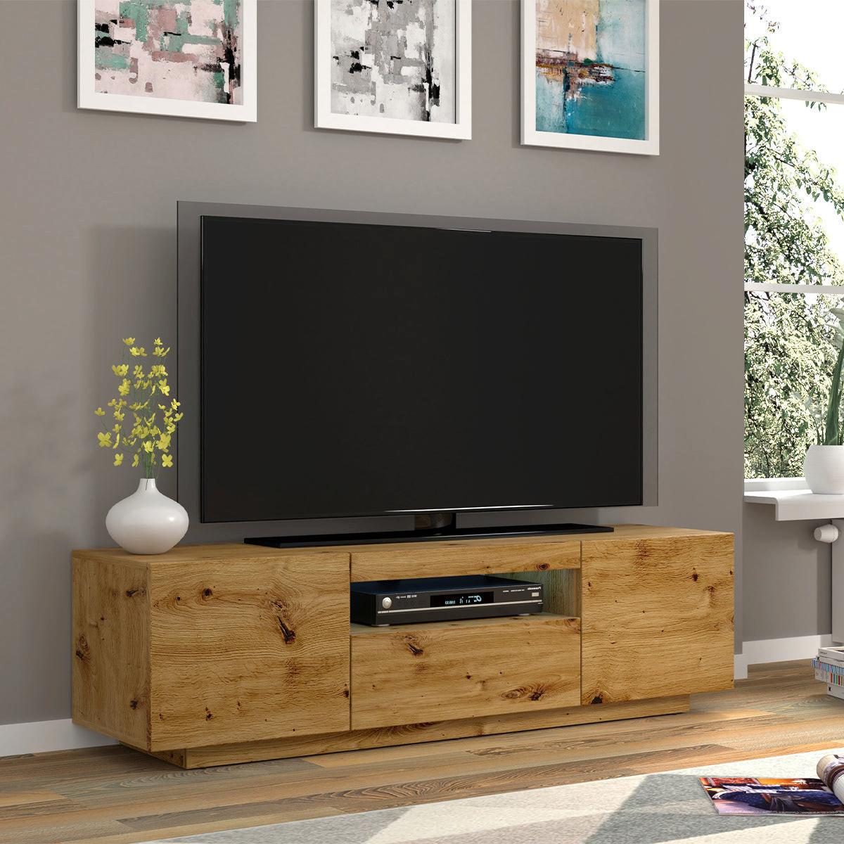 TV-MÖBEL Aurus Holz - Braun, Holzwerkstoff (150/36/37cm) - Petits-meubles
