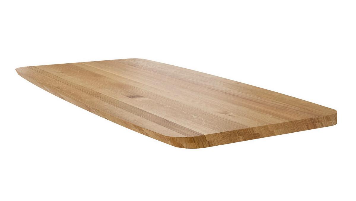 TISCHPLATTE Danielle 140x4x90 Esstischplatte Massivholz Wildeiche - Wildeiche, Holz (140/4/90cm) - 58aufmkessel