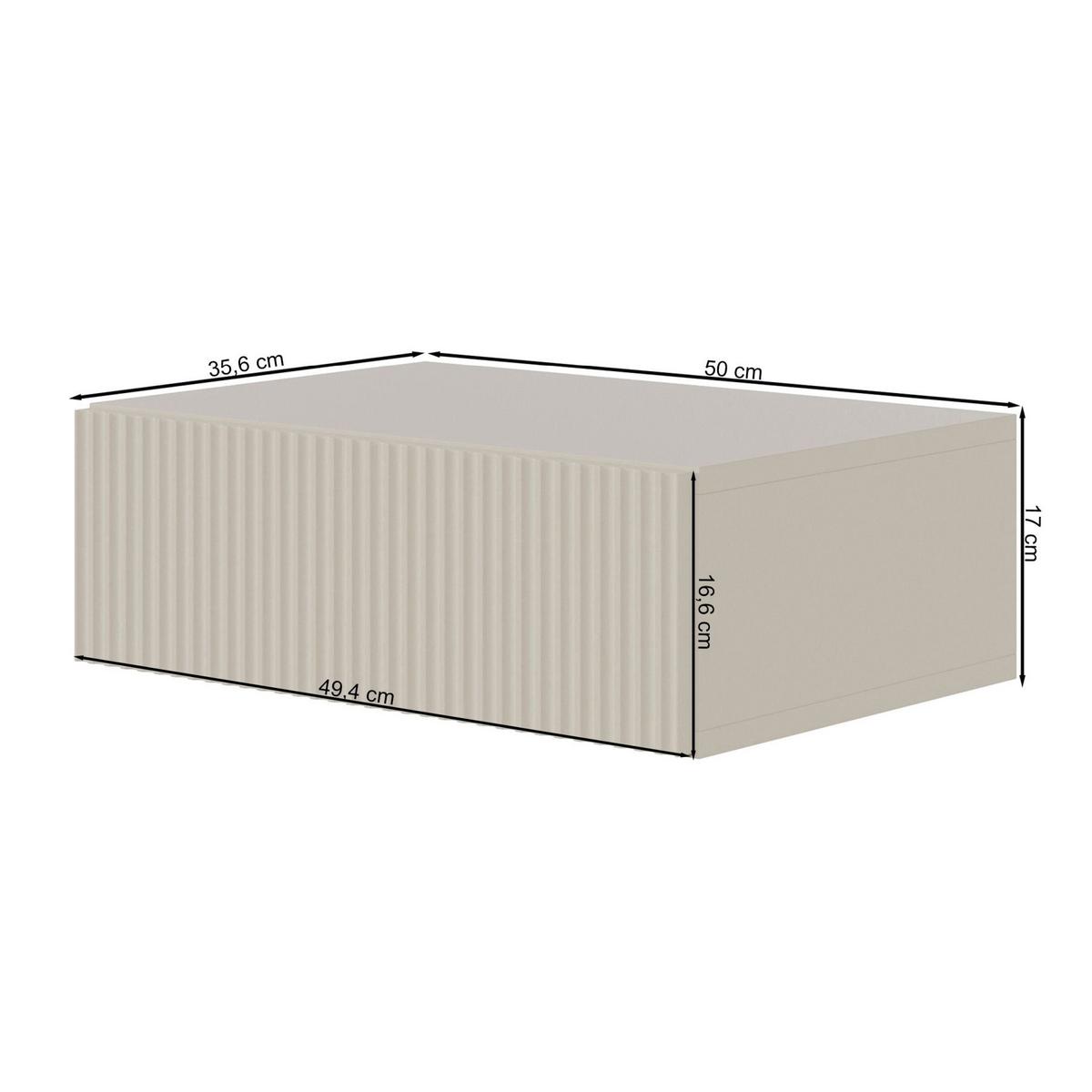 NACHTTSCHRANK Veldio Schwarz 50 cm - Schwarz, Holzwerkstoff (50/17/35.6cm) - Selsey