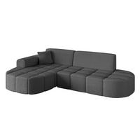 ECKSOFA Ottomane Links LIVO-L1 - 252x173x79,5 cm Grau - Grau, Holzwerkstoff/Textil (252/173cm) - ALTDECOR