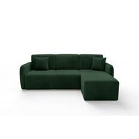 ECKSOFA Dora 3 Sitzplätze Tannengrün - Grün, Holz (245/185cm) - Petits-meubles