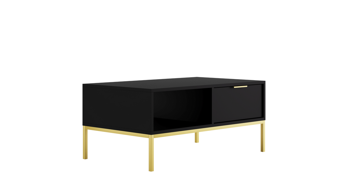 COUCHTISCH Austin 60/45/100 - Goldfarben/Schwarz, Holzwerkstoff (100/60/45cm) - RAUMHIRSCH FURNITURE
