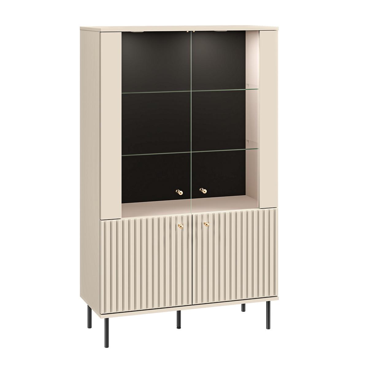 GESCHIRRSCHRANK Nova Beige - Beige, Holzwerkstoff (92/151/40cm) - Petits-meubles