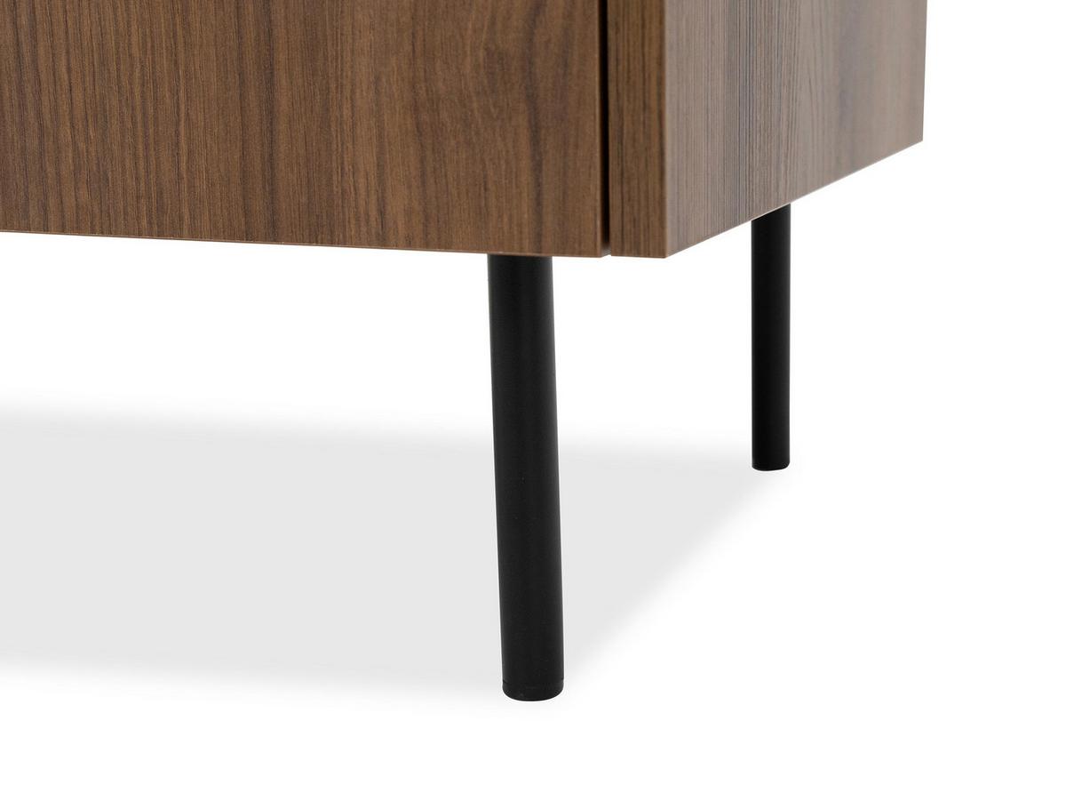NACHTTISCH Tewos S40 S2 - Nussbaumfarben/Schwarz, Holzwerkstoff/Metall (40/50/37cm) - MIRJAN24