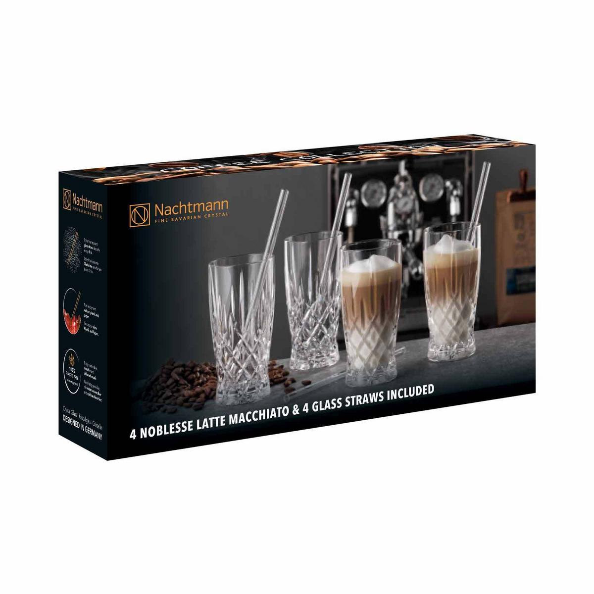 LATTE MACCHIATO SET Noblesse transparent 350 ml 8er Set - Transparent, Glas (0.35L) - Nachtmann