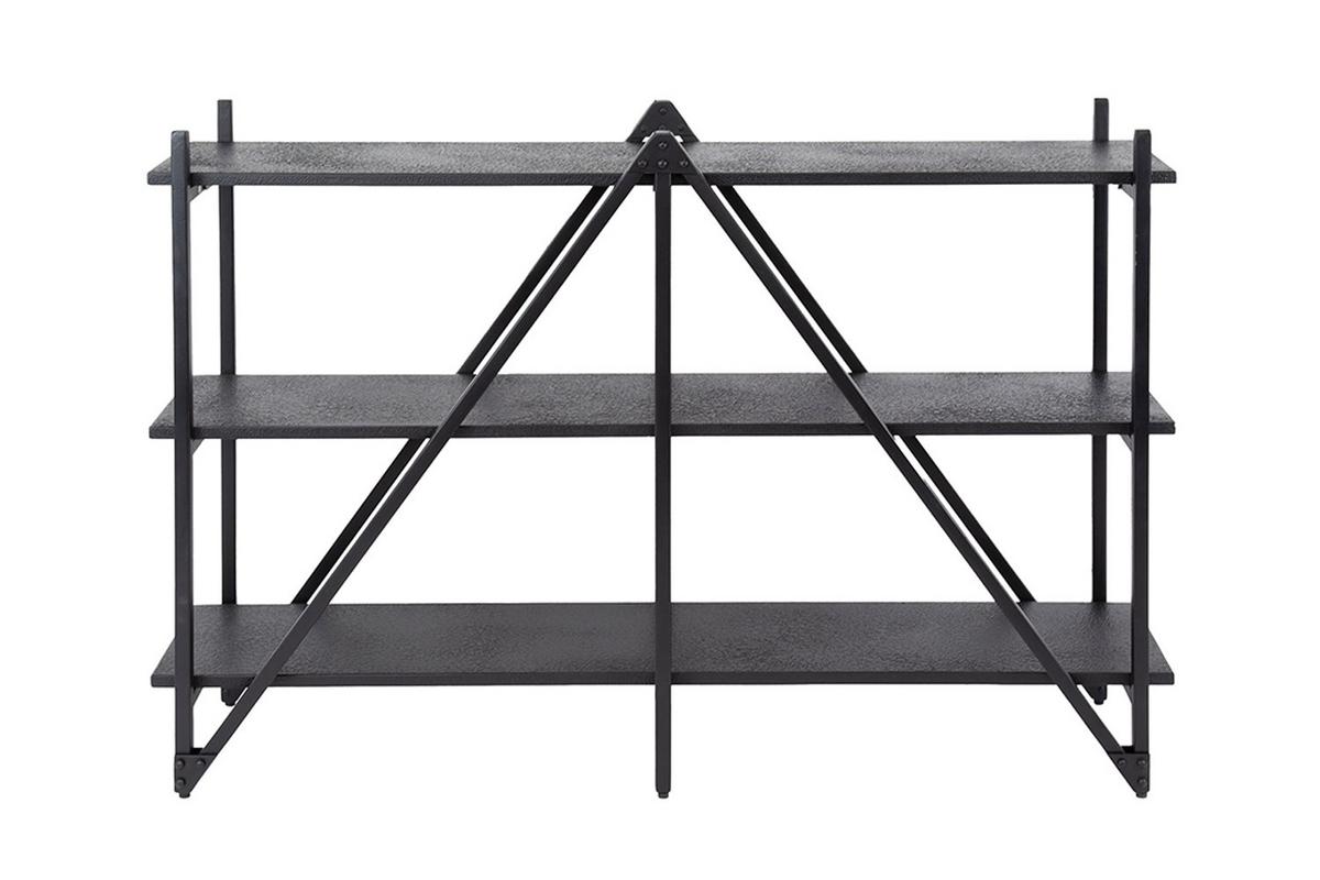 WANDREGAL PEARA Schwarz Holz - Schwarz, Holz (130/85/35cm) - KAWOLA