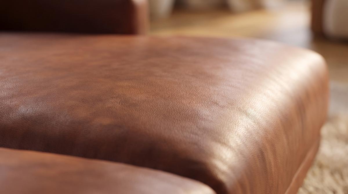 BIG SOFA MARLIN Braun Lederfaserstoff - Schwarz/Braun, Leder/Kunststoff (262/80/168cm) - KAWOLA