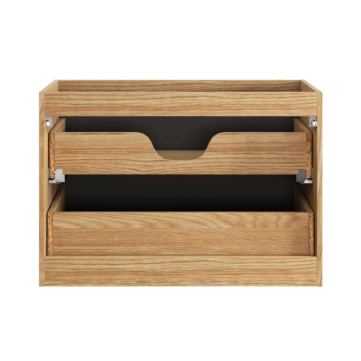WASCHTISCHUNTERSCHRANK 80cm Elora Schwarz und Holz - Schwarz, Holzwerkstoff (80/59/46cm) - Petits-meubles