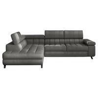 ECKSOFA Nord, Seite: Links - Greige/Schwarz, Holz/Textil (264/203cm) - MIRJAN24
