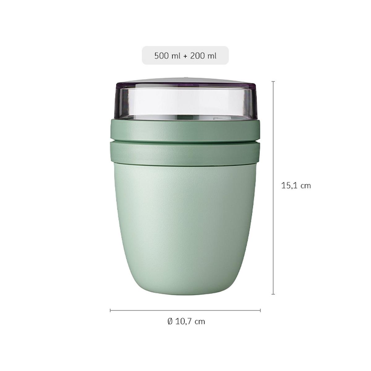 LUNCHPOT Ellipse Vivid Mauve ø 10.7 cm - Rot/Rosa, Kunststoff (10.7/15.1/10.7cm) - Mepal