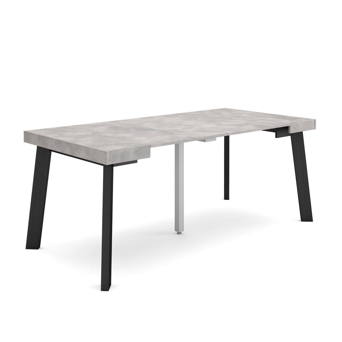 KONSOLENTISCH ausziehbar 58 bis 180cm, für 8 Gäste, zementgrau, 90/58/73cm - Grau, Holzwerkstoff (90/180/73cm) - Skraut Home
