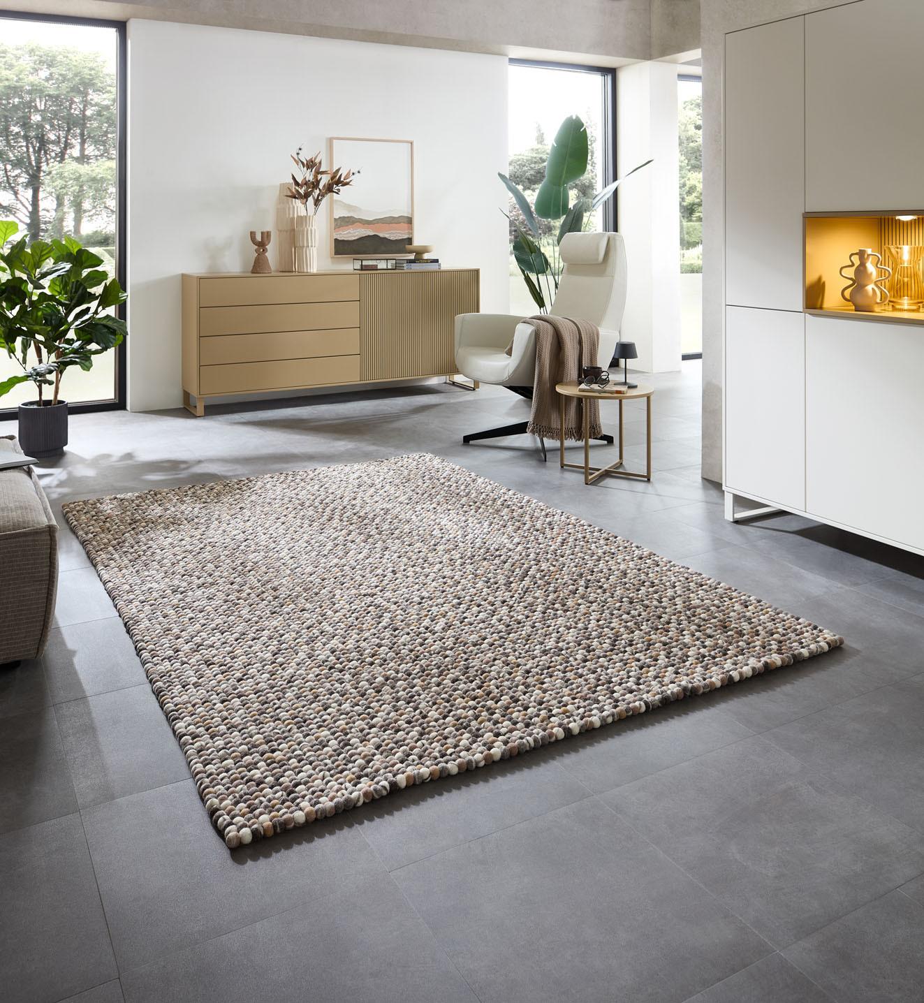 FILZTEPPICH Felty 90x160 cm - Naturfarben, Textil (90/160cm) - THEKO